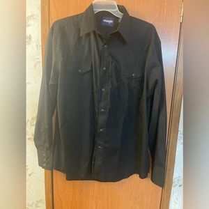 Black wrangler Pearl snap shirt xl NWOT